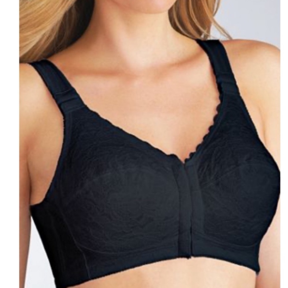 New Front Close Wireless Posture Bra 46D Comfort Choice Woman
Within black